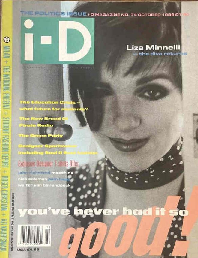 I-D MAGAZINE magazine side cover Issue 74  October 1989