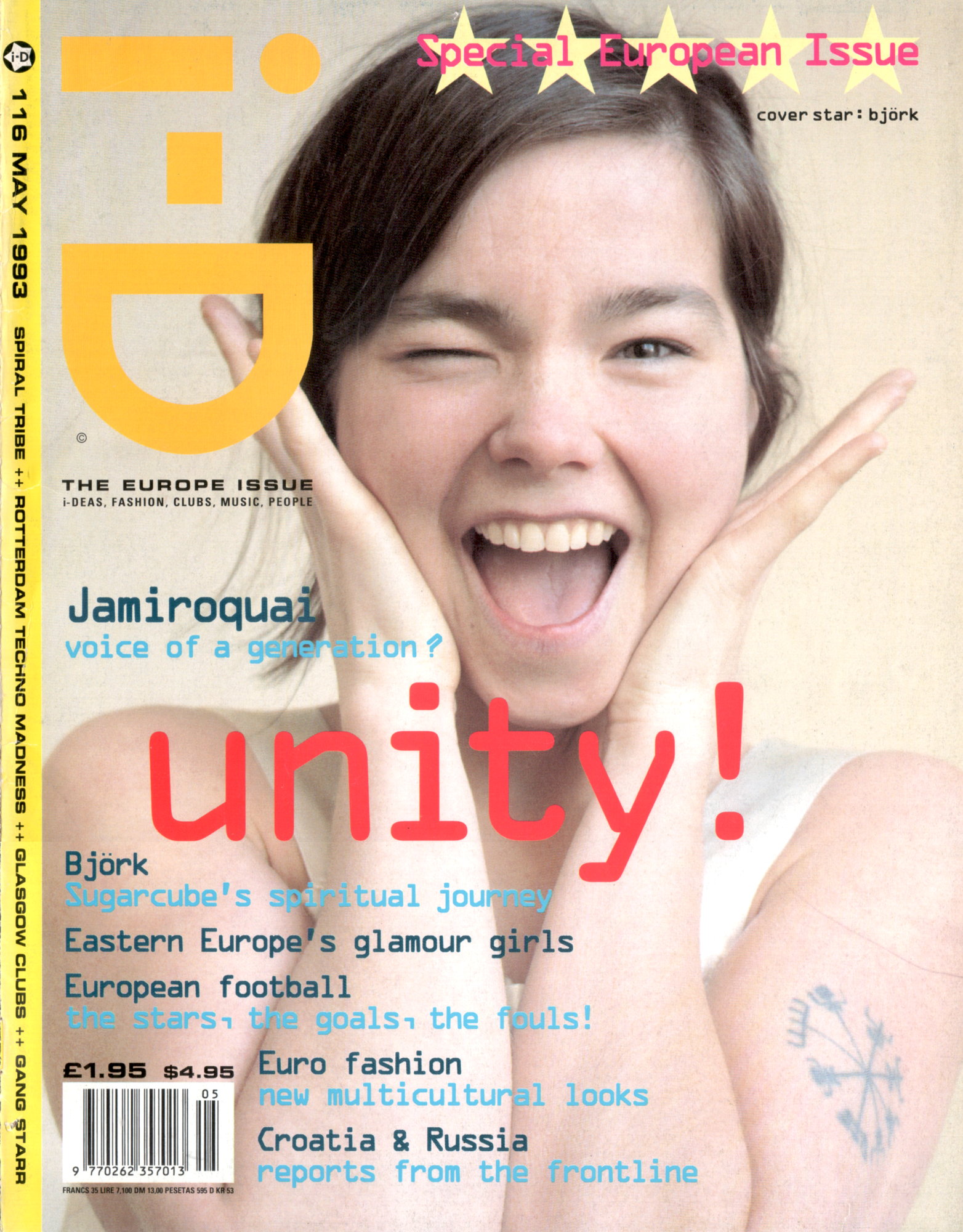 I-D MAGAZINE magazine side cover Issue 116  May 1993