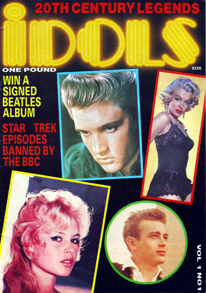 IDOLS magazine side cover Issue 1 February 1988