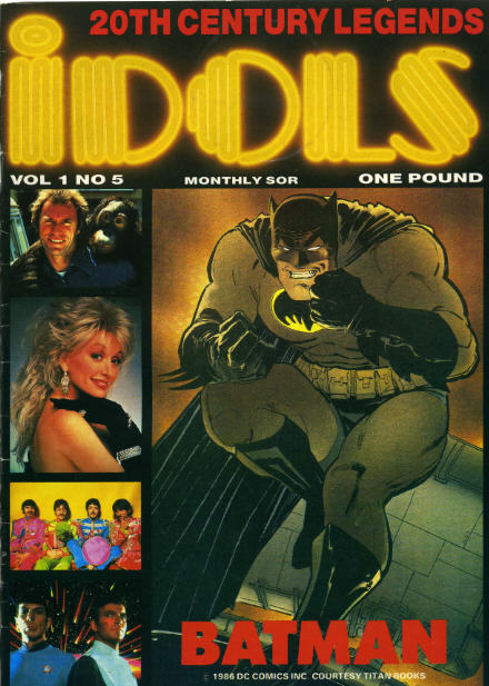 IDOLS magazine side cover Issue 5 June 1988