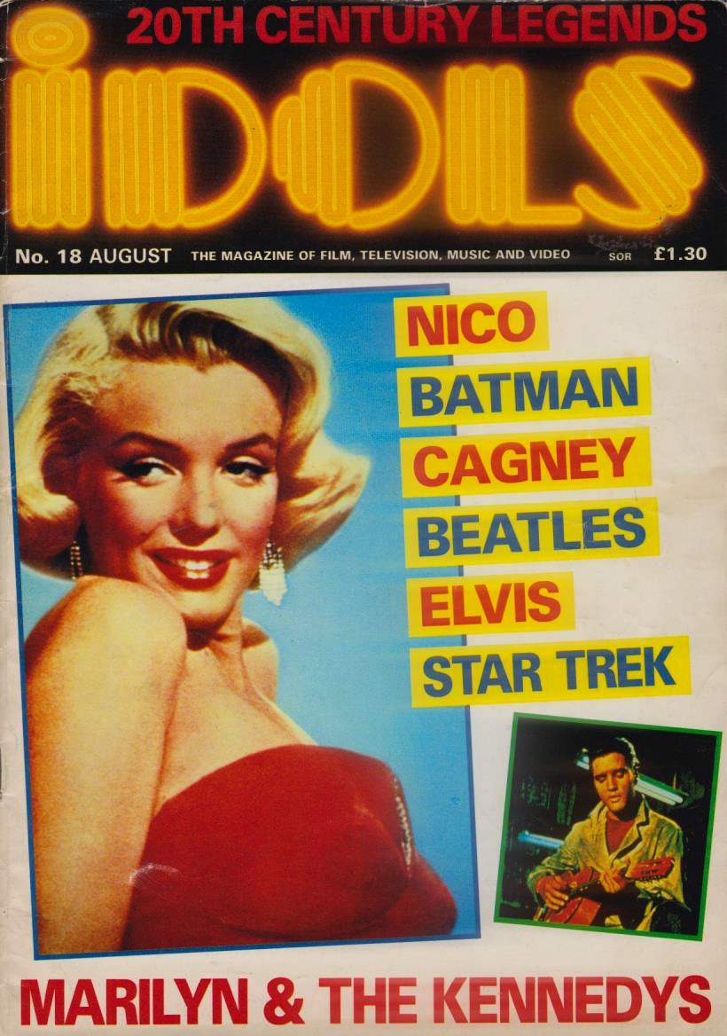 IDOLS magazine side cover Issue 18 August 1989
