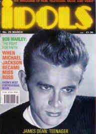 IDOLS magazine side cover Issue 25 March 1990