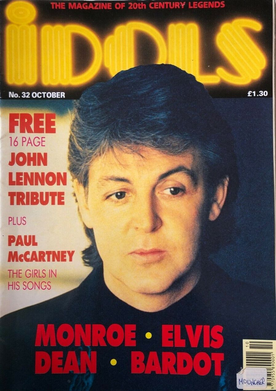 IDOLS magazine side cover Issue 32 October 1990