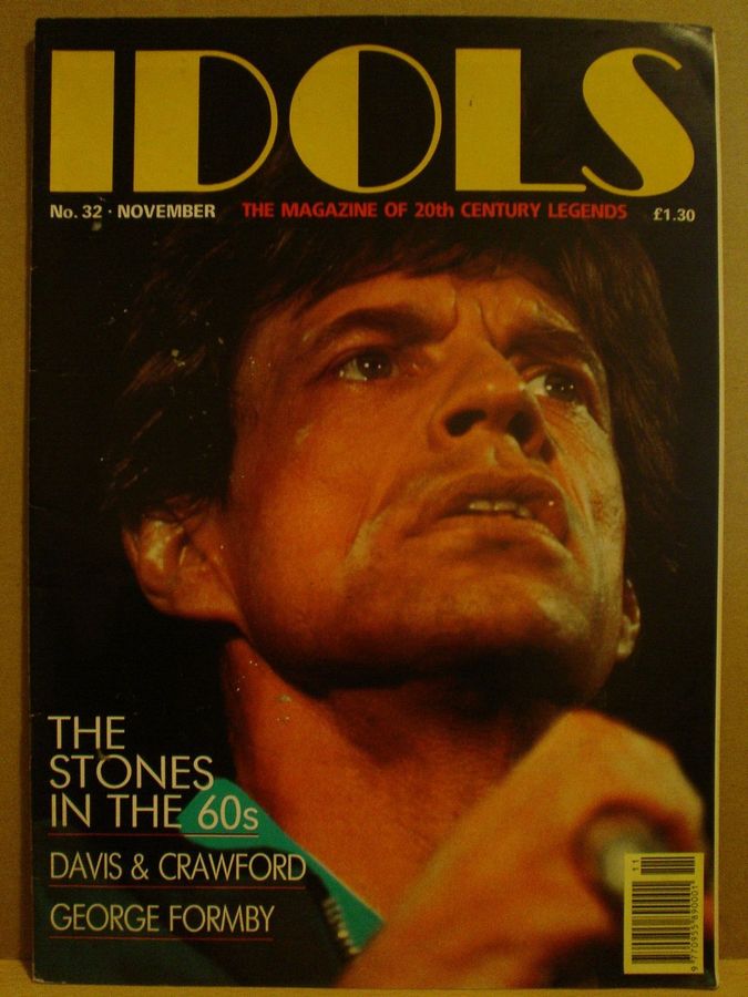 IDOLS magazine side cover Issue 33 November 1990