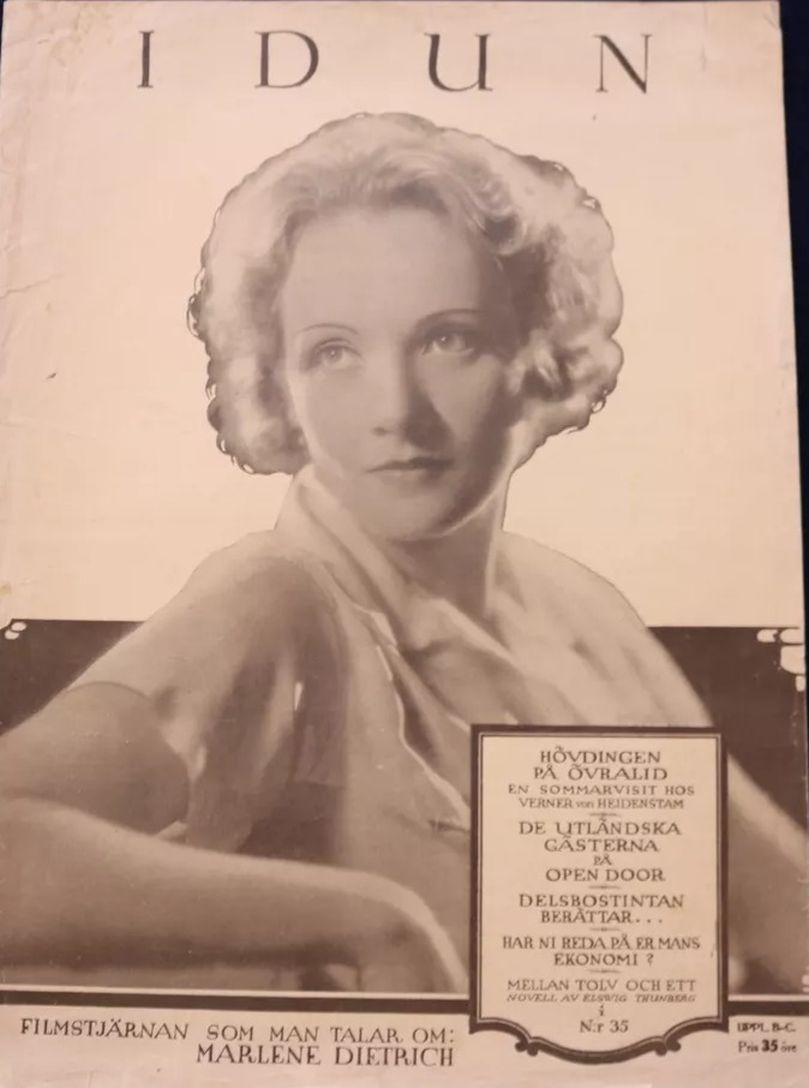 IDUN magazine side cover Issue 35 30 August 1931