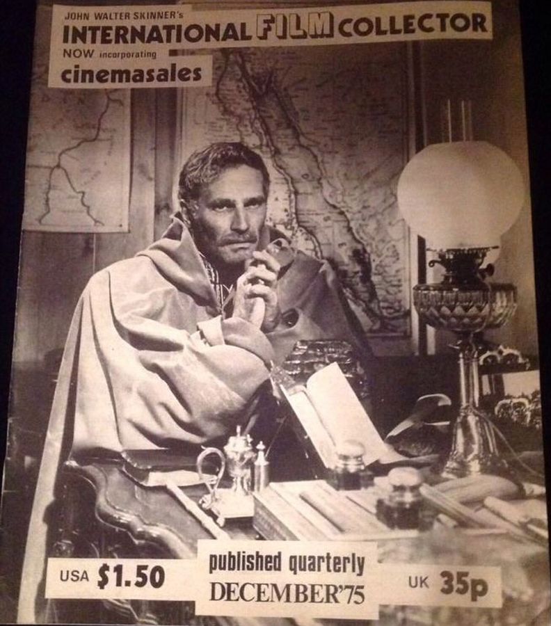 INTERNATIONAL FILM COLLECTOR magazine side cover Issue 12 December 1975