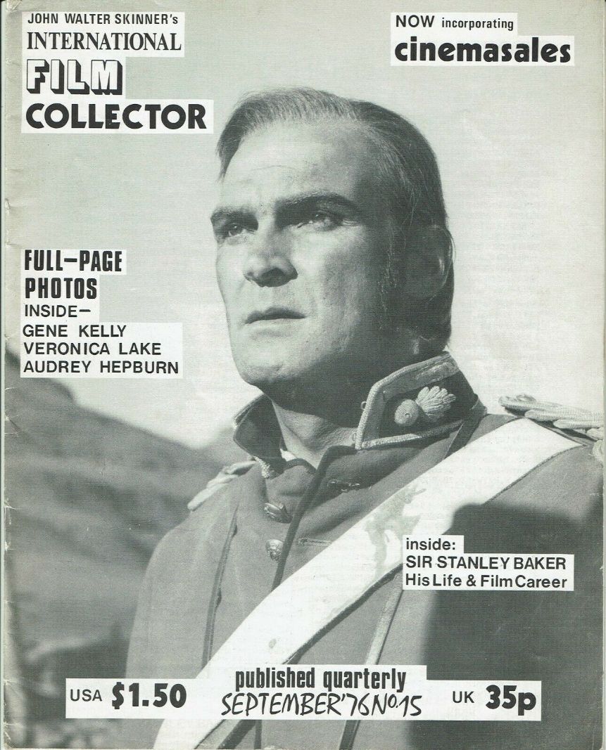 INTERNATIONAL FILM COLLECTOR magazine side cover Issue 15 September 1976