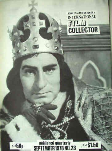 INTERNATIONAL FILM COLLECTOR magazine side cover Issue 23 September 1978