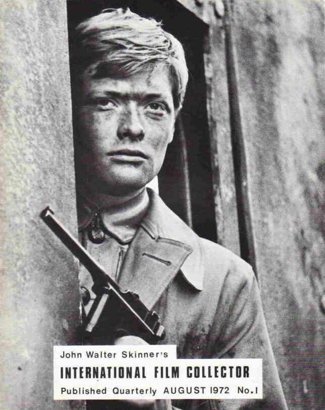 INTERNATIONAL FILM COLLECTOR magazine side cover Issue 1 August 1972