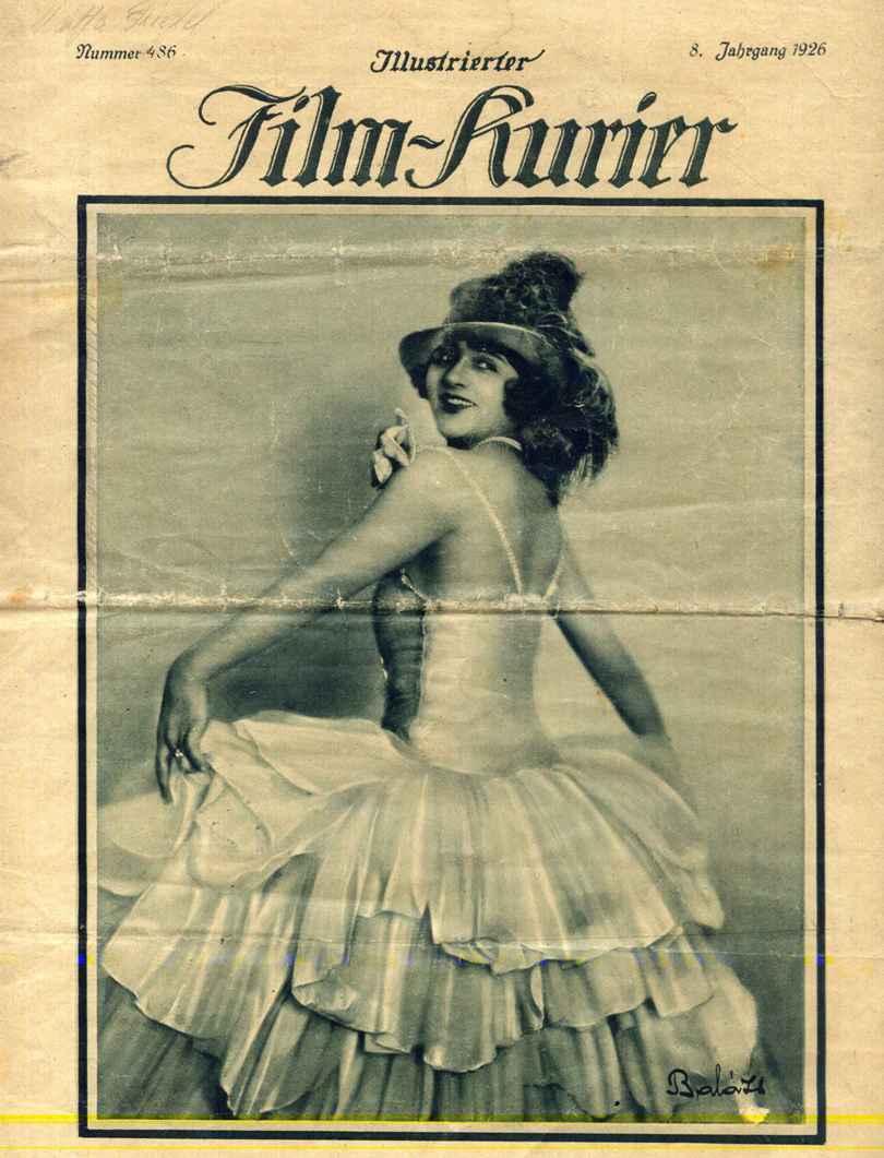 ILLUSTRIERTER FILM KURIER magazine side cover Issue 486   1926