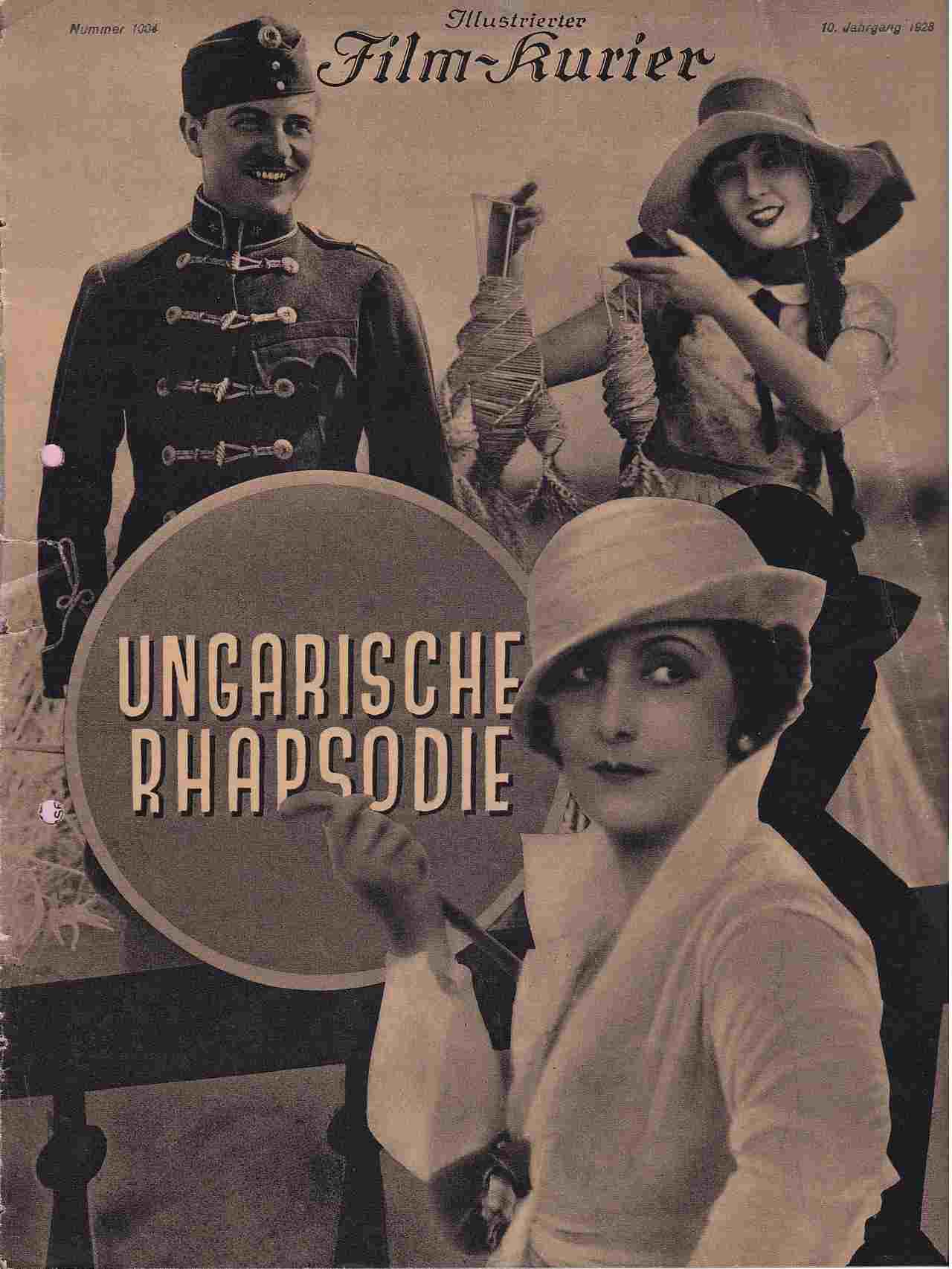 ILLUSTRIERTER FILM KURIER magazine side cover Issue 1004   1928