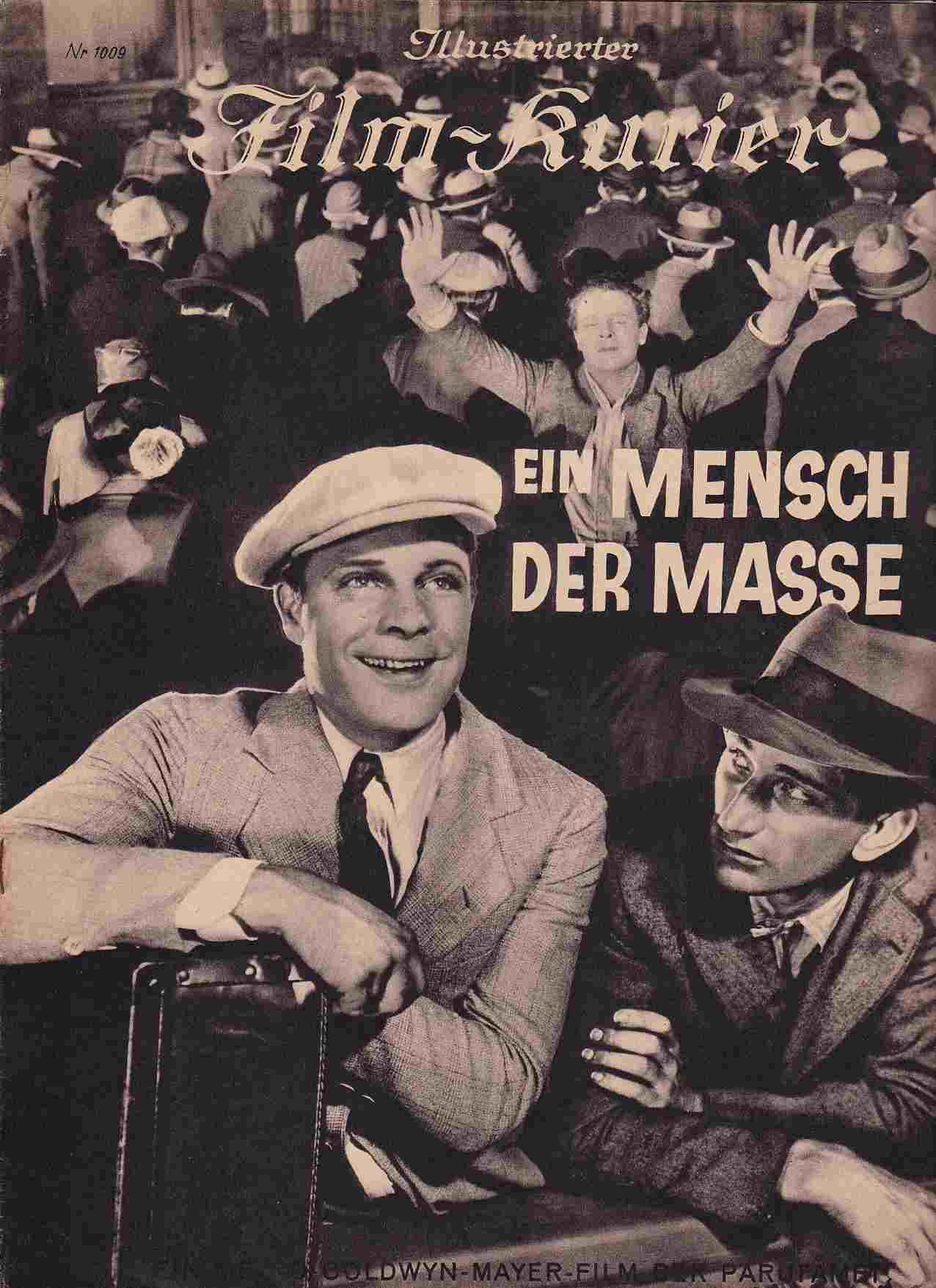 ILLUSTRIERTER FILM KURIER magazine side cover Issue 1009   1928