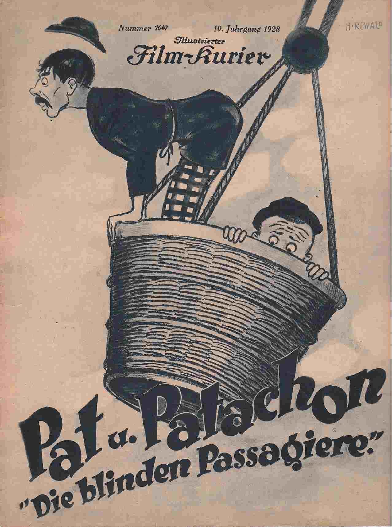 ILLUSTRIERTER FILM KURIER magazine side cover Issue 1047   1928