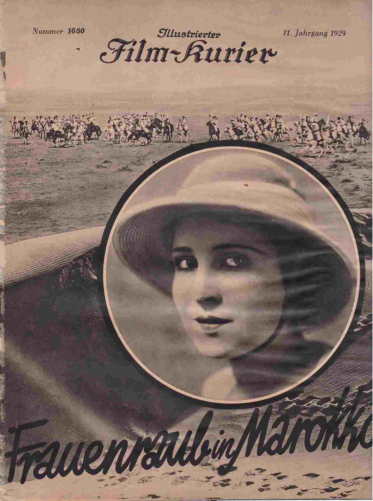 ILLUSTRIERTER FILM KURIER magazine side cover Issue 1080   1928