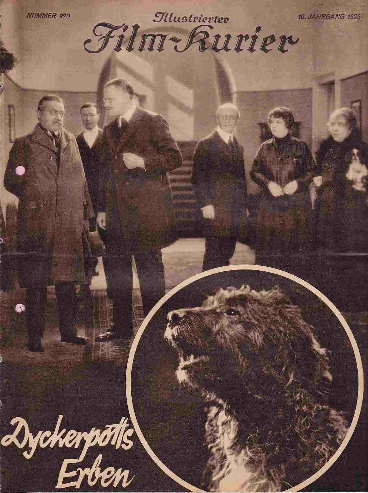 ILLUSTRIERTER FILM KURIER magazine side cover Issue 920   1928
