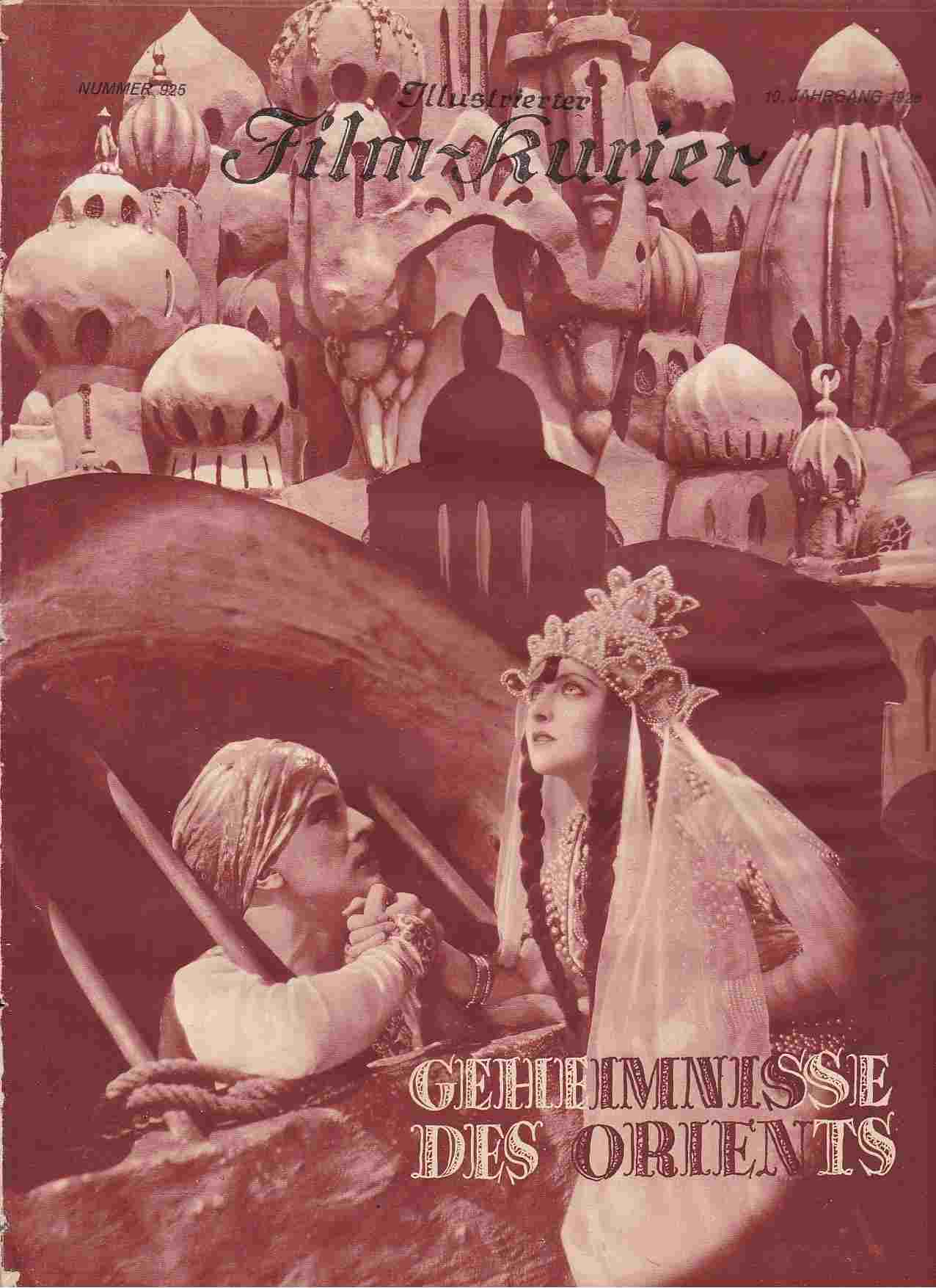 ILLUSTRIERTER FILM KURIER magazine side cover Issue 925   1928