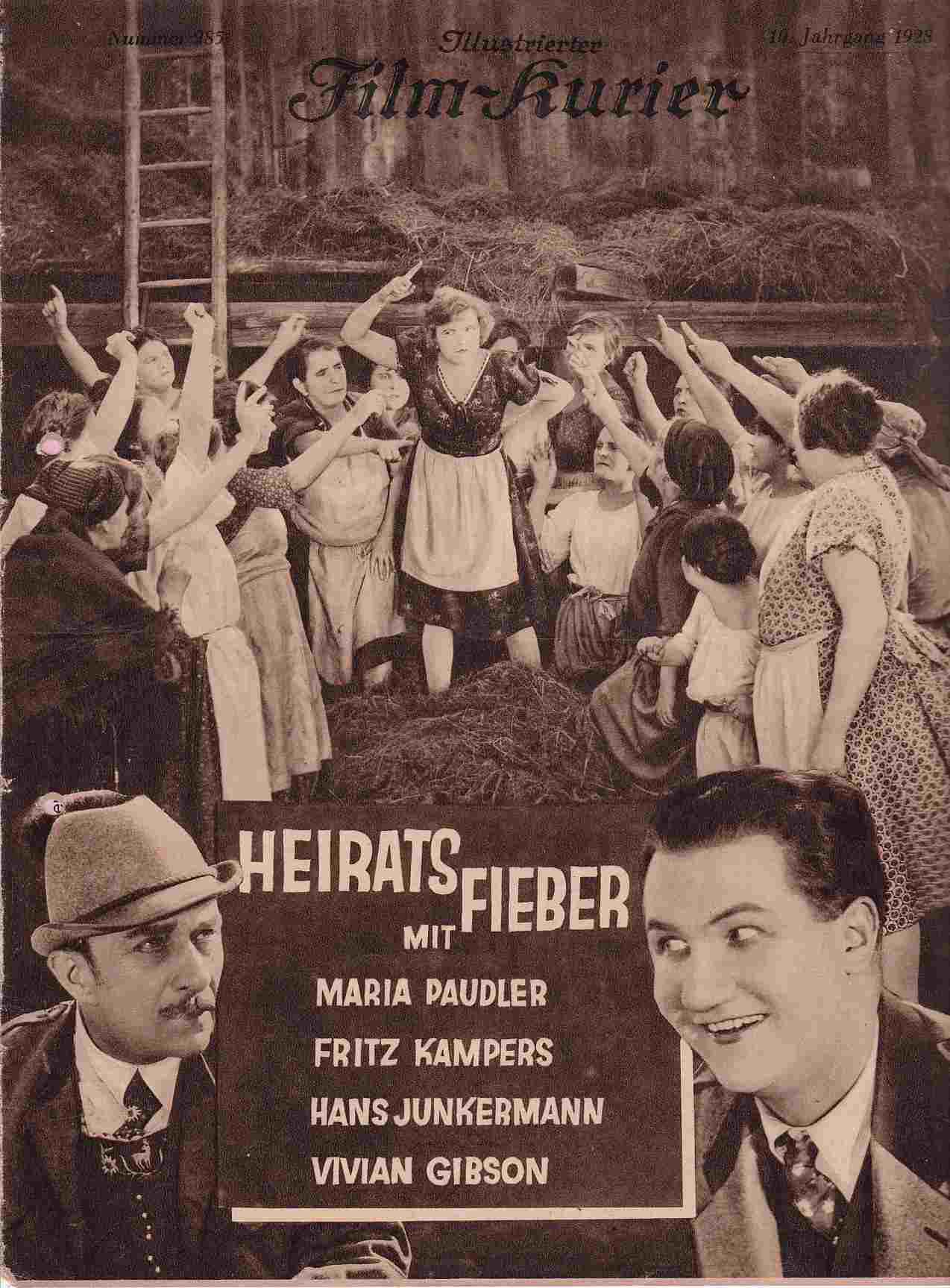 ILLUSTRIERTER FILM KURIER magazine side cover Issue 985   1928