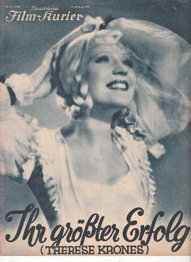 ILLUSTRIERTER FILM KURIER magazine side cover Issue 2246   1934