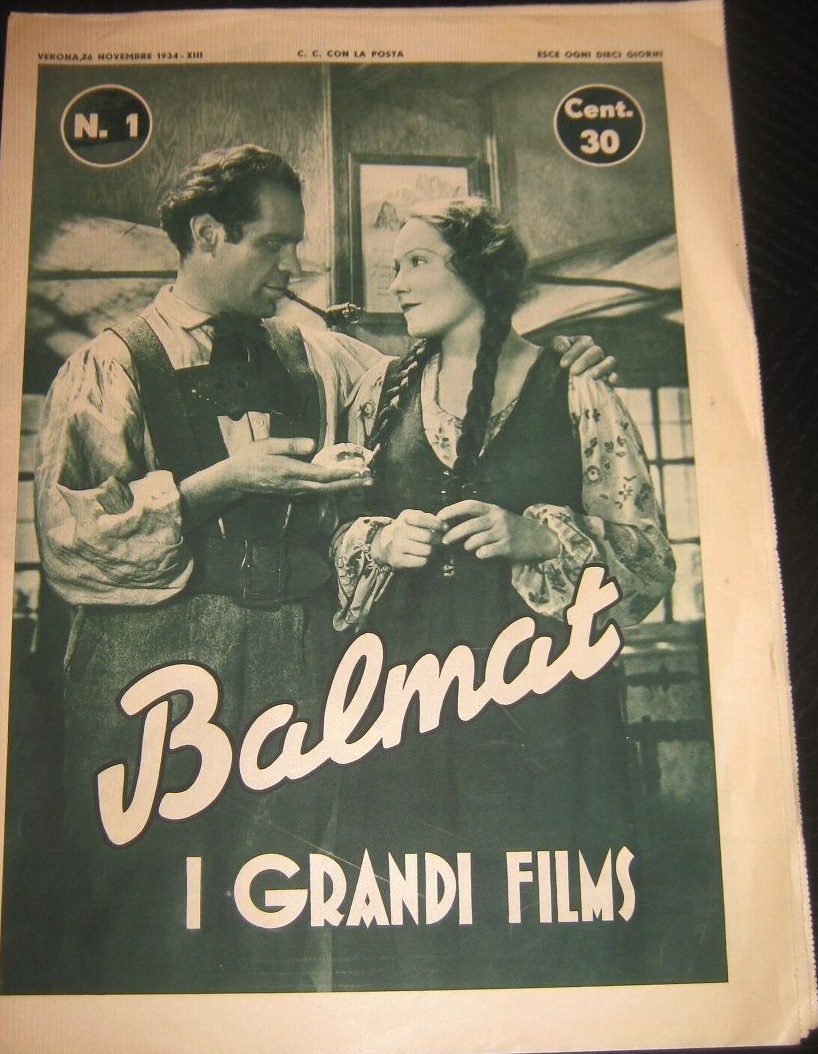 I GRANDI FILMS magazine side cover Issue 1 26 November 1934