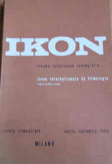 IKON (ITALY) magazine side cover April-September 1969