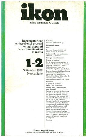 IKON (ITALY) magazine side cover Issue 1/2 September 1978