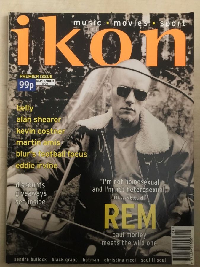IKON (UK) magazine side cover Issue 1 September 1995