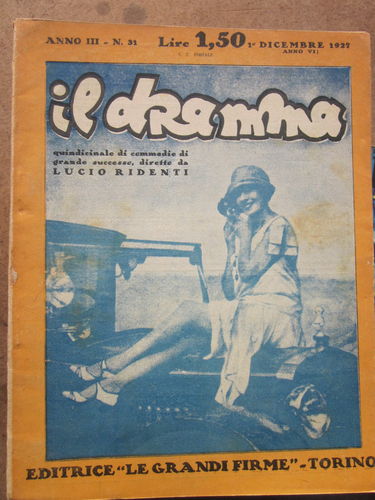 DRAMMA | IL magazine side cover Issue 31 1 December 1927