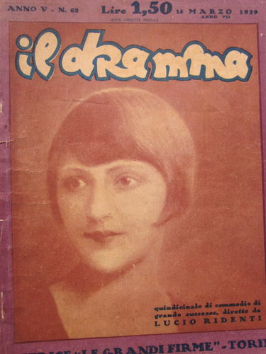 DRAMMA | IL magazine side cover Issue 62 15 March 1929