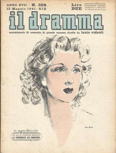 DRAMMA | IL magazine side cover Issue 354 15 May 1941