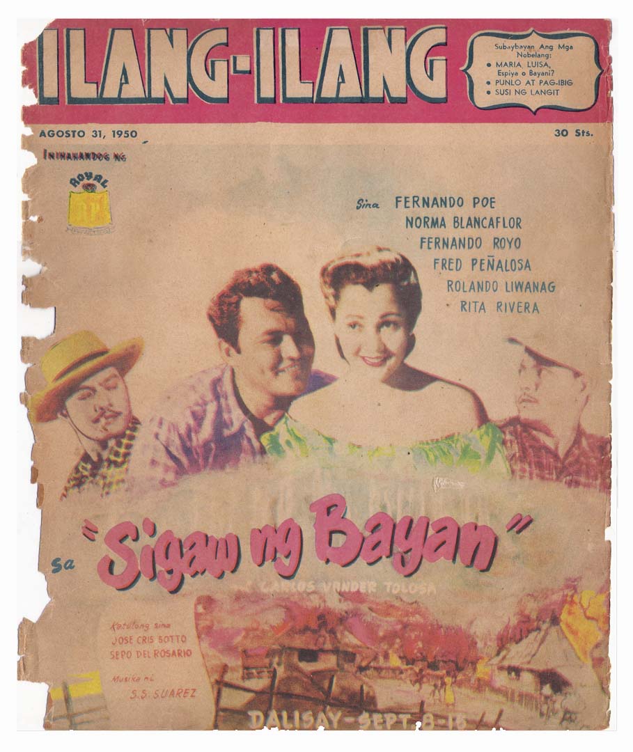 ILANG-ILANG magazine side cover 31 August 1950