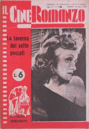 IL CINE ROMANZO magazine side cover Issue 16 16 March 1946