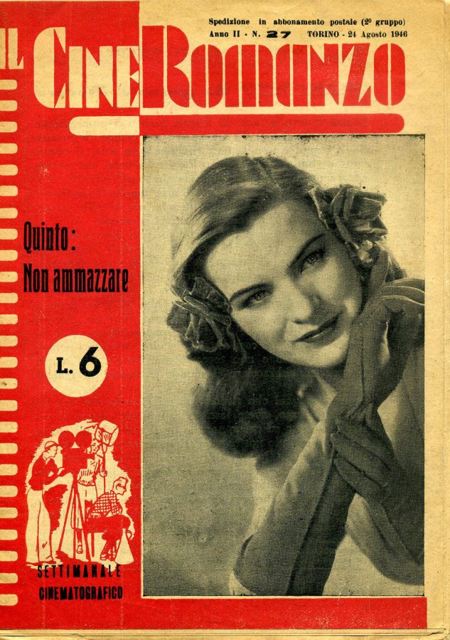 IL CINE ROMANZO magazine side cover Issue 27 24 August 1946
