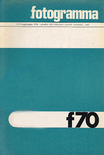 FOTOGRAMMA | IL magazine side cover Issue 3 May/June 1970