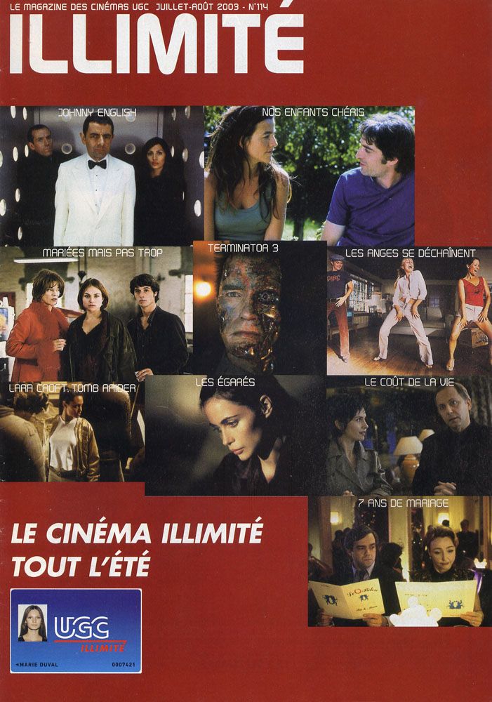ILLIMITE magazine side cover Issue 114 July/August 2003