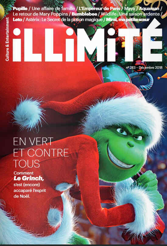 ILLIMITE magazine side cover Issue 283  December 2018