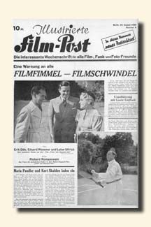 ILLUSTRIERTE FILMPOST magazine side cover Issue 10  1933