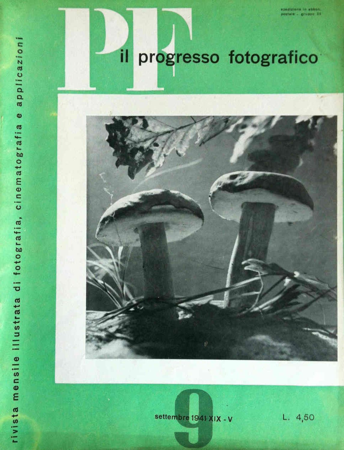PROGRESSO FOTOGRAFICO magazine side cover  September 1941