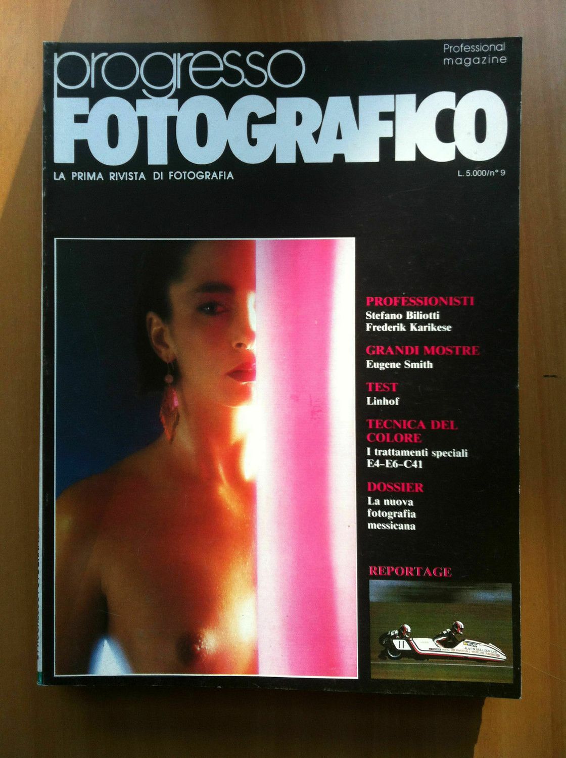 PROGRESSO FOTOGRAFICO magazine side cover  September 1986