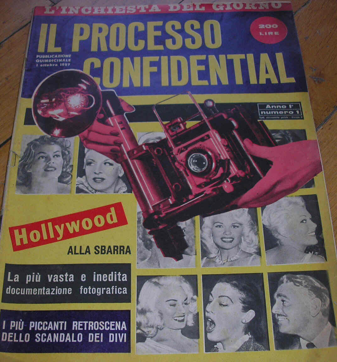IL PROCESSO CONFIDENTIAL magazine side cover Issue 1 1 October 1957