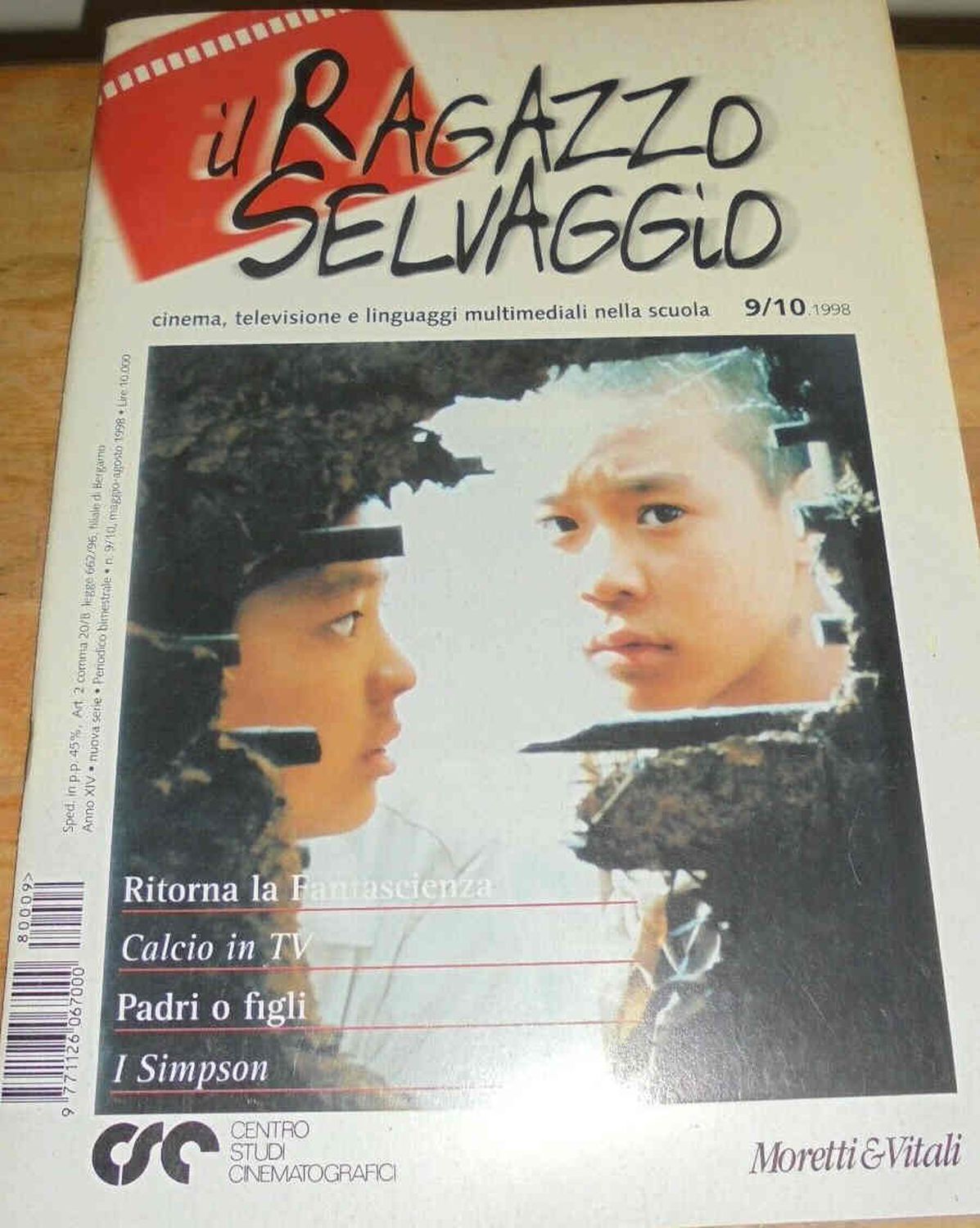 RAGAZZO SELVAGGIO | IL magazine side cover Issue 9-10  May/August 1998