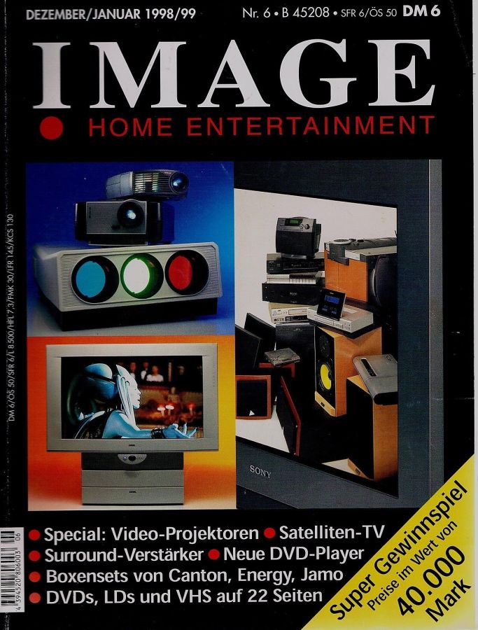 IMAGE HOME ENTERTAINMENT magazine side cover Issue 6 December 1998