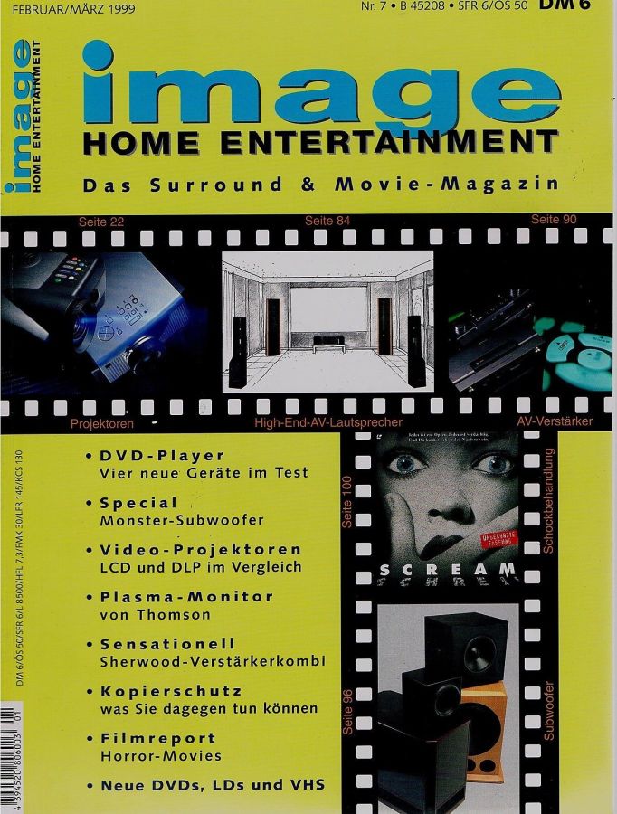 IMAGE HOME ENTERTAINMENT magazine side cover Issue 7 February/March 1999