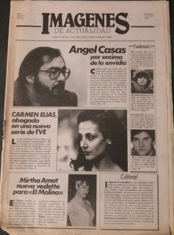 IMAGENES DE ACTUALIDAD magazine side cover Issue 1 25 April 1985