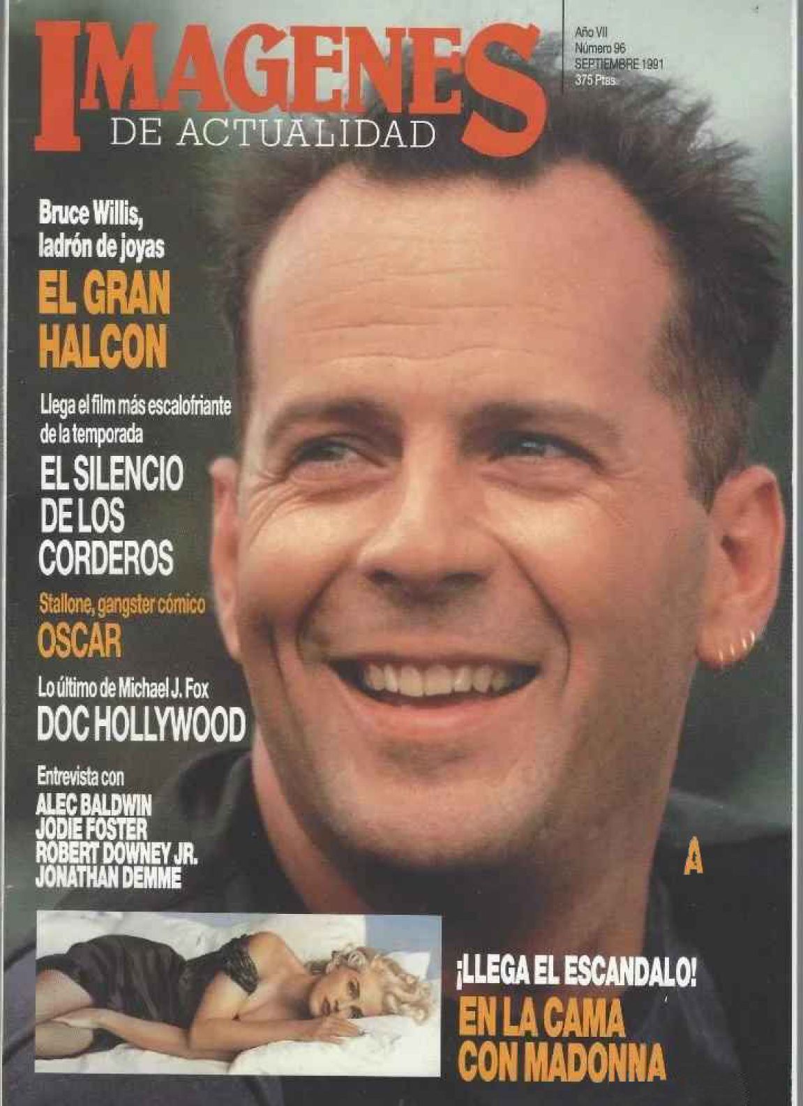 IMAGENES DE ACTUALIDAD magazine side cover Issue 96 September 1991