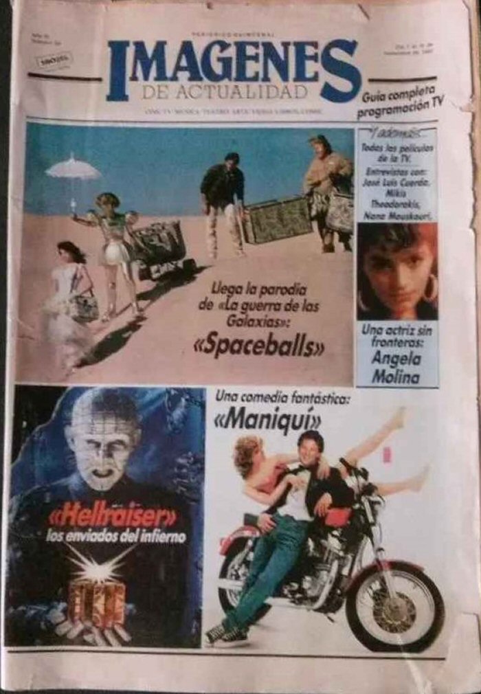 IMAGENES DE ACTUALIDAD magazine side cover Issue 54   1987