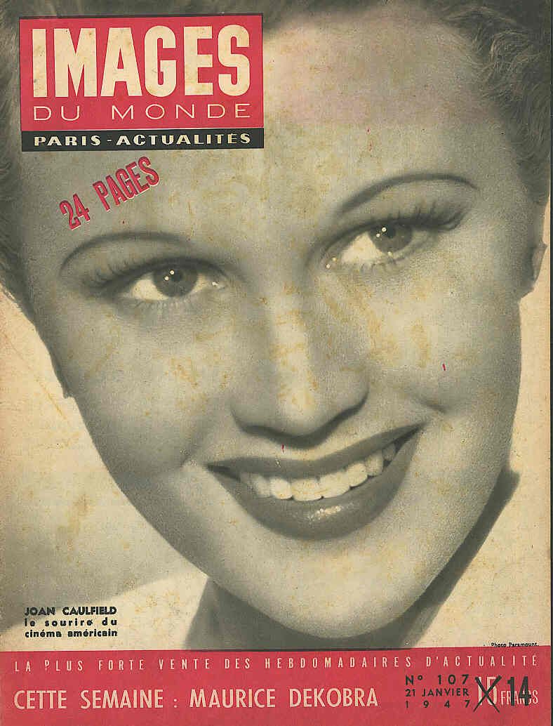 IMAGES DU MONDE magazine side cover Issue 107 21 January 1947