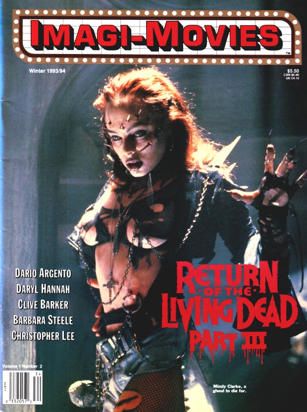 IMAGI-MOVIES magazine side cover Issue 2  Vol 1 # 2 Winter 1994