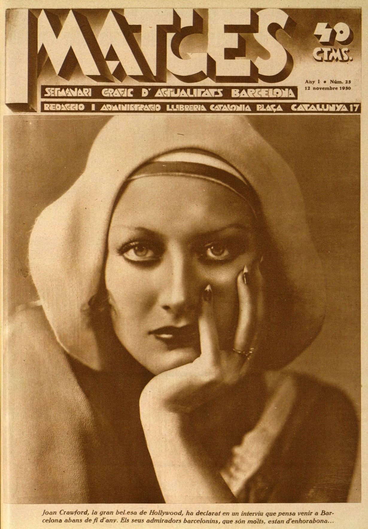IMATGES magazine side cover Issue 23 12 November 1930