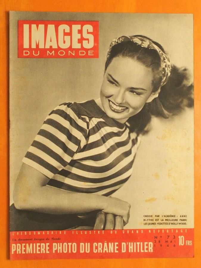 IMAGES DU MONDE magazine side cover Issue 73 28 May 1946