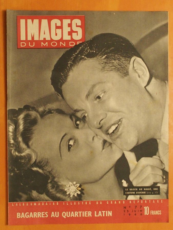 IMAGES DU MONDE magazine side cover Issue 77 25 June 1946